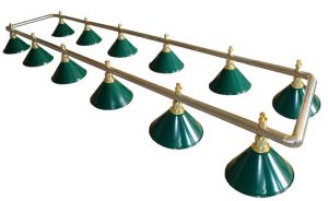 Лампа на двенадцать плафонов "Evergreen" ― Бильярдный магазин Альбатрос