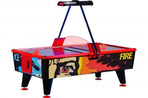 Игровой стол - аэрохоккей "Ice&Fire" 6 ф (черно-красный, жетоноприемник) ― Бильярдный магазин Альбатрос