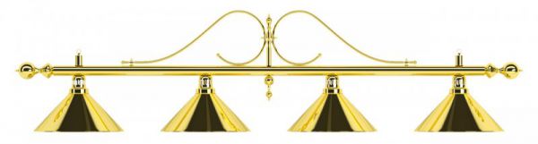Лампа на четыре плафона "Classic" D35 (золотистая) ― Бильярдный магазин Альбатрос