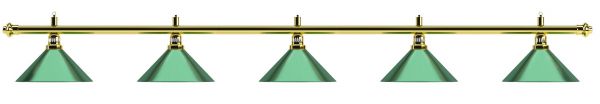 Лампа на пять плафонов "Evergreen" D35 (зеленая) ― Бильярдный магазин Альбатрос