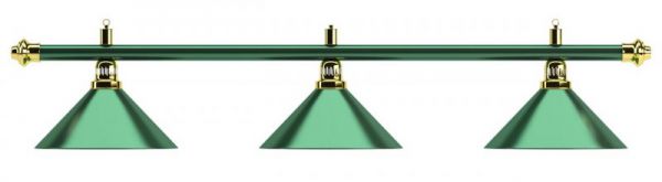 Лампа на три плафона "Allgreen" D35 (зеленая) ― Бильярдный магазин Альбатрос