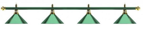 Лампа на четыре плафона "Allgreen" D35 (зеленая) ― Бильярдный магазин Альбатрос