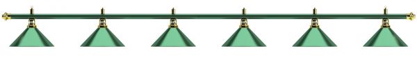 Лампа на шесть плафонов "Allgreen" D35 (зеленая) ― Бильярдный магазин Альбатрос