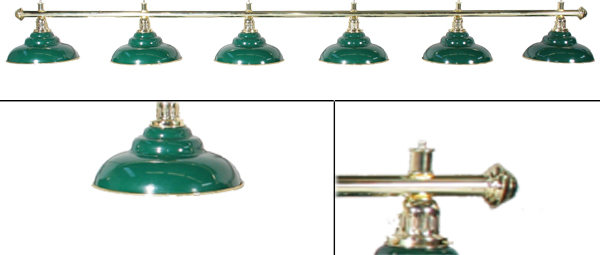 Лампа на шесть плафонов D38 (зеленая) ― Бильярдный магазин Альбатрос
