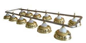 Лампа на двенадцать плафонов "Crown" D38 (золотистая) ― Бильярдный магазин Альбатрос