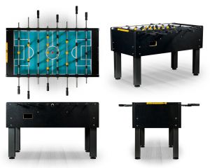 Игровой стол - футбол "Marsel" (144x76x90см, черный)