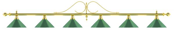 Лампа на шесть плафонов "Classic" D35 (зеленая) ― Бильярдный магазин Альбатрос