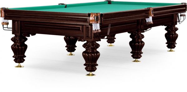 Бильярдный стол для русского бильярда «Turin» 9 ф (черный орех, 6 ног, плита 38мм) ― Бильярдный магазин Альбатрос