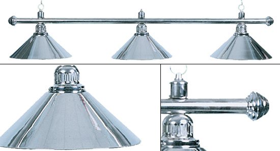 Лампа на три плафона "Elegance" D35 (серебристая) ― Бильярдный магазин Альбатрос
