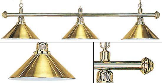 Лампа на три плафона "Elegance" D35 (золотистая) ― Бильярдный магазин Альбатрос