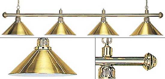 Лампа на четыре плафона "Elegance" D35 (золотистая) ― Бильярдный магазин Альбатрос