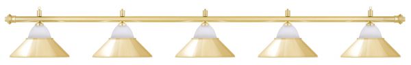 Лампа на пять плафонов "Jazz" D38 (золотистая) ― Бильярдный магазин Альбатрос