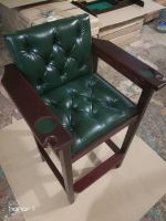 Бильярдный стул "Барин-люкс" махагон/зеленая обивка