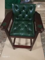 Бильярдный стул "Барин-люкс" махагон/зеленая обивка