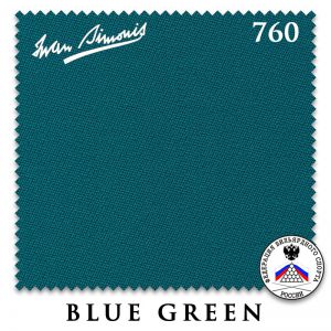 Сукно бильярдное Iwan Simonis 760, 195 см, Blue Green