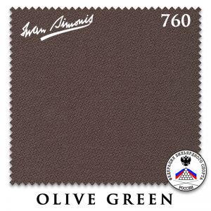 Сукно бильярдное Iwan Simonis 760, 198 см, Olive Green